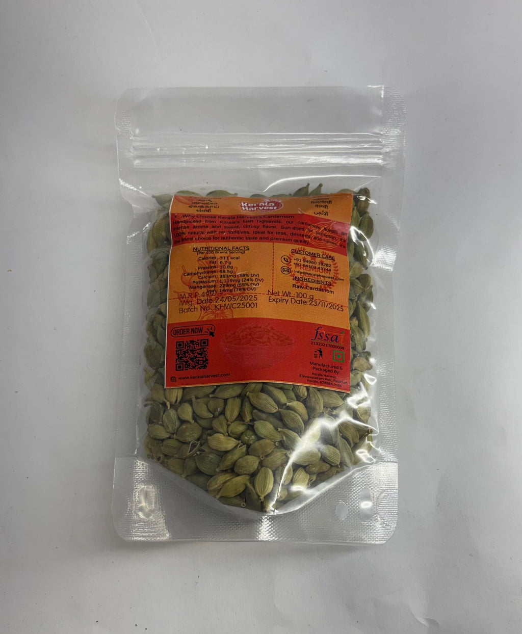 Kerala Harvest Premium Quality Cardamom-Whole