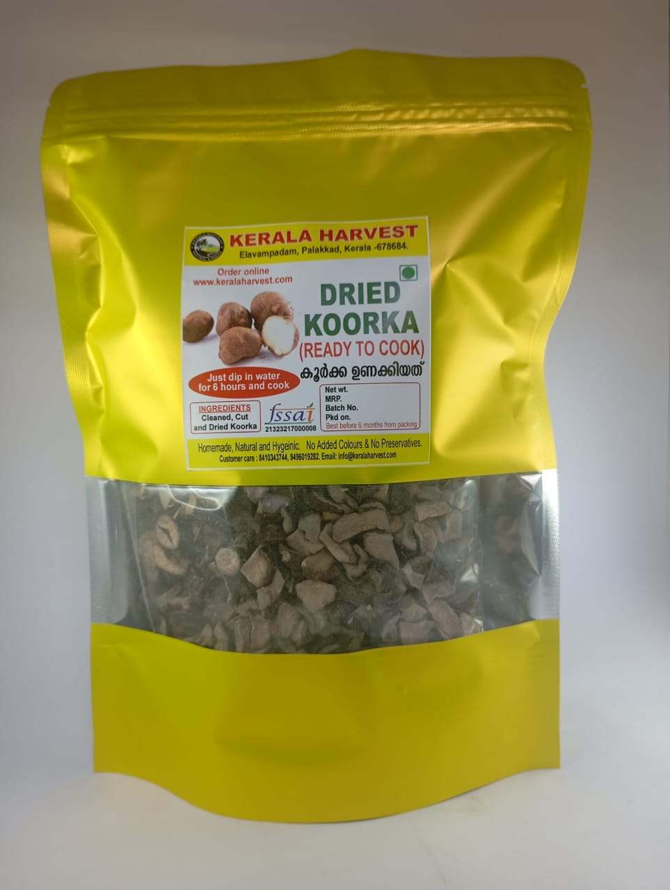 Kerala Harvest Premium Quality Dried Koorka (Chinese potato)
