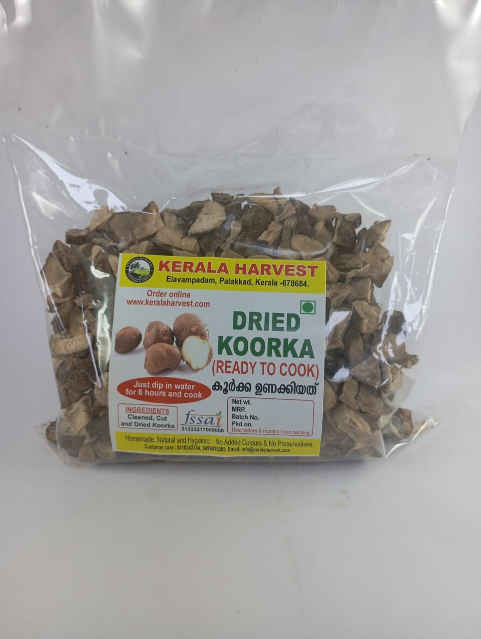Kerala Harvest Premium Quality Dried Koorka (Chinese potato)