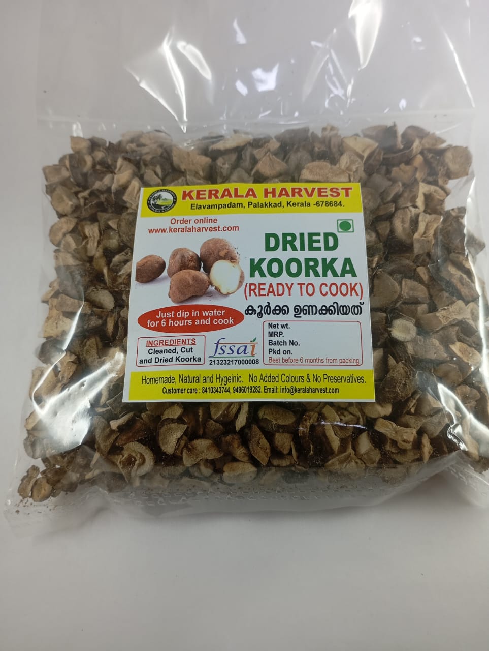 Kerala Harvest Premium Quality Dried Koorka (Chinese potato)