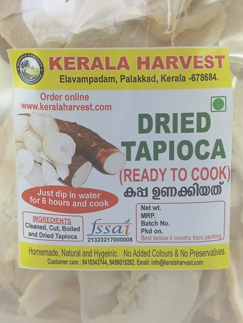 Kerala Harvest Premium Quality Dried Tapioca